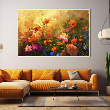 Abstract Flower Field Painting